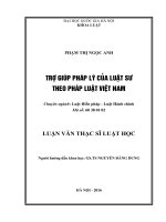 Trợ giúp pháp lý của luật sư theo pháp luật Việt Nam