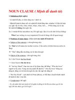 LÝ THUYẾT MỆNH ĐỀ DANH TỪ