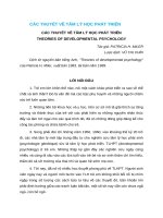 Các Thuyết Về Tâm Lý Học Phát Triển