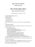 Đề cương chi tiết học phần Kế toán máy (Học viện Ngân hàng)