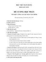 Đề cương chi tiết học phần Tổ chức công tác kế toán tài chính (Học viện Ngân hàng)