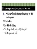 Silde bài giảng môn Ngân hàng TW: Chương 8: Nghiệp vụ thị trường mở (Học viện Ngân hàng)