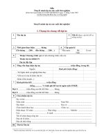 Mẫu thuyết minh dự án sản xuất thử nghiệm