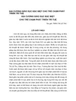 Đại Cương Giáo Dục Đặc Biệt Cho Trẻ Chậm Phát Triển Trí Tuệ