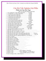 Câu Hỏi Trắc Nghiệm Giải Phẫu