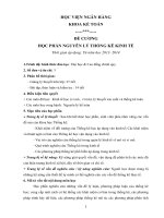 Đề cương chi tiết học phần Nguyên lý thống kê (Học viện Ngân hàng)