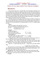 bài toán tỷ lệ THUẬN, tỷ lệ NGHỊCH 