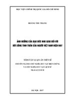 Ảnh hưởng của đạo đức Nho giáo đối với đời sống tinh thần của người dân Việt Nam hiện nay (tt)
