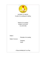Đề cương chi tiết học phần Principles of accounting for ATC (Học viện Ngân hàng)