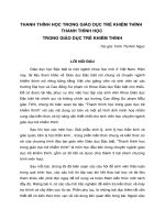 Thanh Thính Học Trong Giáo Dục Trẻ Khiếm Thính