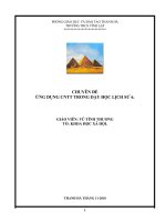 Chuyên Đề Ứng Dụng CNTT Trong Dạy Học Lịch Sử 6