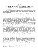 Đề Tài Giáo Dục Kĩ Năng Sống Cho Học Sinh THCS Thông Qua Dạy, Học Môn Ngữ Văn