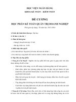 Đề cương chi tiết học phần Kế toán quản trị (Học viện Ngân hàng)