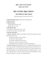 Đề cương chi tiết học phần Nguyên lý kế toán (Học viện Ngân hàng)