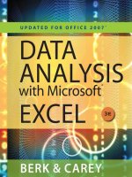 Data analysis with microsoft excel 3e  berk and carey
