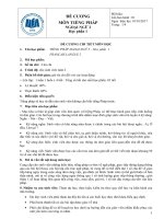 Đề cương chi tiết học phần Tiếng Pháp ngoại ngữ 1 (Đại học kinh tế TP.HCM)