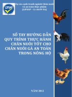 Sổ tay hướng dẫn quy trình thực hành chăn nuôi tốt cho chăn nuôi gà an toàn trong nông hộ