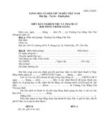 Biên bản nghiệm thu và thanh lý hợp đồng thỉnh giảng (Trường cao đẳng Cần Thơ)