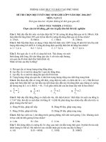 đề thi học sinh giỏi lý 9 có đáp án