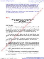 Tuyển tập 50 đề thi học sinh giỏi môn hóa học lớp 9 có đáp án chi tiết