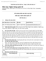 Đề cương chi tiết Môn học: ngân hàng quốc tế | viện đào tạo sau đại học (Học viện Ngân hàng)