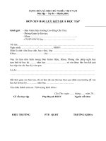 Đơn xin bảo lưu (Trường cao đẳng Cần Thơ)