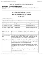 Đề cương chi tiết Môn học: thị trường tài chính | viện đào tạo sau đại học (Học viện Ngân hàng)