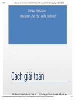 Cách giải toán 10, 11, 12