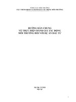 Hướng Dẫn Chung Về Thực Hiện Đánh Giá Tác Động Môi Trường Đối Với Dự Án Đầu Tư