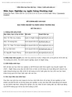 Đề cương chi tiết Môn học: nghiệp vụ ngân hàng thương mại | viện đào tạo sau đại học (Học viện Ngân hàng)