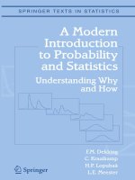 A modern introduction to probability and statistics understanding why and how