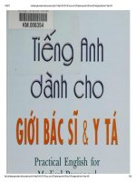 Tiếng Anh dành cho giới bác sĩ và y tá