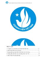 Tài liệu Tập huấn Chuyên đề dành cho Cán bộ chủ chốt Hội Sinh viên