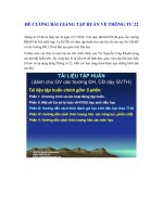 Đề cương bài giảng tập huấn về thông tư 22