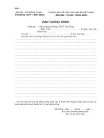 Mẫu xử lý vi phạm của học sinh