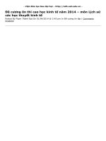 Đề cương ôn thi cao học kinh tế – môn lịch sử các học thuyết kinh tế | viện đào tạo sau đại học (Trường Đại học kinh tế TP.HCM)