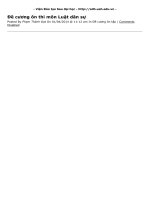 Đề cương ôn thi môn luật dân sự | viện đào tạo sau đại học (Trường Đại học kinh tế TP.HCM)
