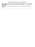 Đề cương ôn thi cao học kinh tế – môn toán cao cấp | viện đào tạo sau đại học (Trường Đại học kinh tế TP.HCM)