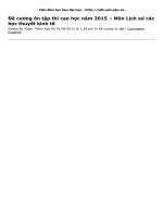 Đề cương ôn tập thi cao học – môn lịch sử các học thuyết kinh tế | viện đào tạo sau đại học (Trường Đại học kinh tế TP.HCM)