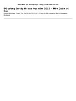 Đề cương ôn tập thi cao học – môn quản trị học | viện đào tạo sau đại học (Trường Đại học kinh tế TP.HCM)