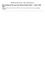 Đề cương ôn thi cao học kinh tế – môn triết học | viện đào tạo sau đại học (Trường Đại học kinh tế TP.HCM)