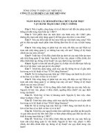 Ngân hàng câu hỏi sát hạch chức danh trực vận hành trạm 110kV