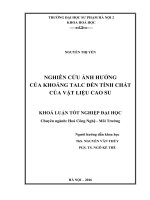 Nghiên cứu ảnh hưởng của khoáng talc đến tính chất của vật liệu cao su 