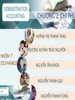 Đáp án môn kế toán quản trị chi phí và phân loại chi phí