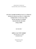 KẾ TOÁN TẬP HỢP CHI PHÍ SẢN XUẤT VÀ TÍNH GIÁ THÀNH SẢN PHẨM TẠI CÔNG TY TNHH CÔNG NGHIỆP KÍNH AN TOÀN MẶT TRỜI (SUNGLASS) QUẬN TÂN BÌNH THÀNH PHỐ HỒ CHÍ MINH (Tháng 122008)