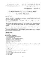 Đề cương ôn thi cao học kinh tế – môn tiếng anh | viện đào tạo sau đại học (Trường Đại học kinh tế TP.HCM)