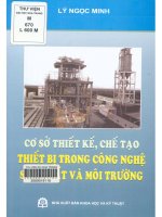 Cơ sở thiết kế, chế tạo thiết bị trong công nghệ sản xuất và môi trường  lý ngọc minh