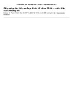 Đề cương ôn thi cao học kinh tế – môn xác suất thống kê | viện đào tạo sau đại học (Trường Đại học kinh tế TP.HCM)