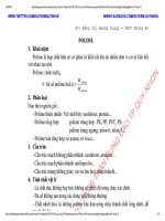 Các dạng toán về polime và vật liệu polime (có hướng dẫn giải) luyện thi đại học