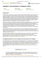 Hepatitis c and transfusion  a lookback primer